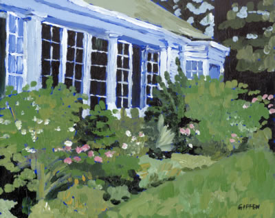 Ellen's House, 8&quotx10" acrylic on canvas, 2006