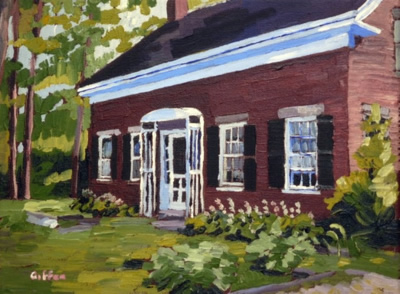 Molloy, Hallowell Maine 9&quotx12" acrylic on canvas, 2006