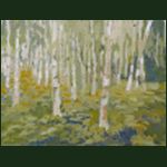 Birches, 12"x14" acrylic on canvas, 2002